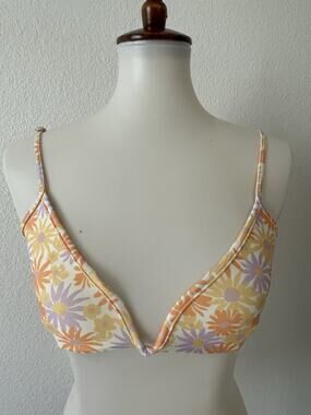 L*Space Swim Bikini Top Plunge Multicolor Floral Swimwear